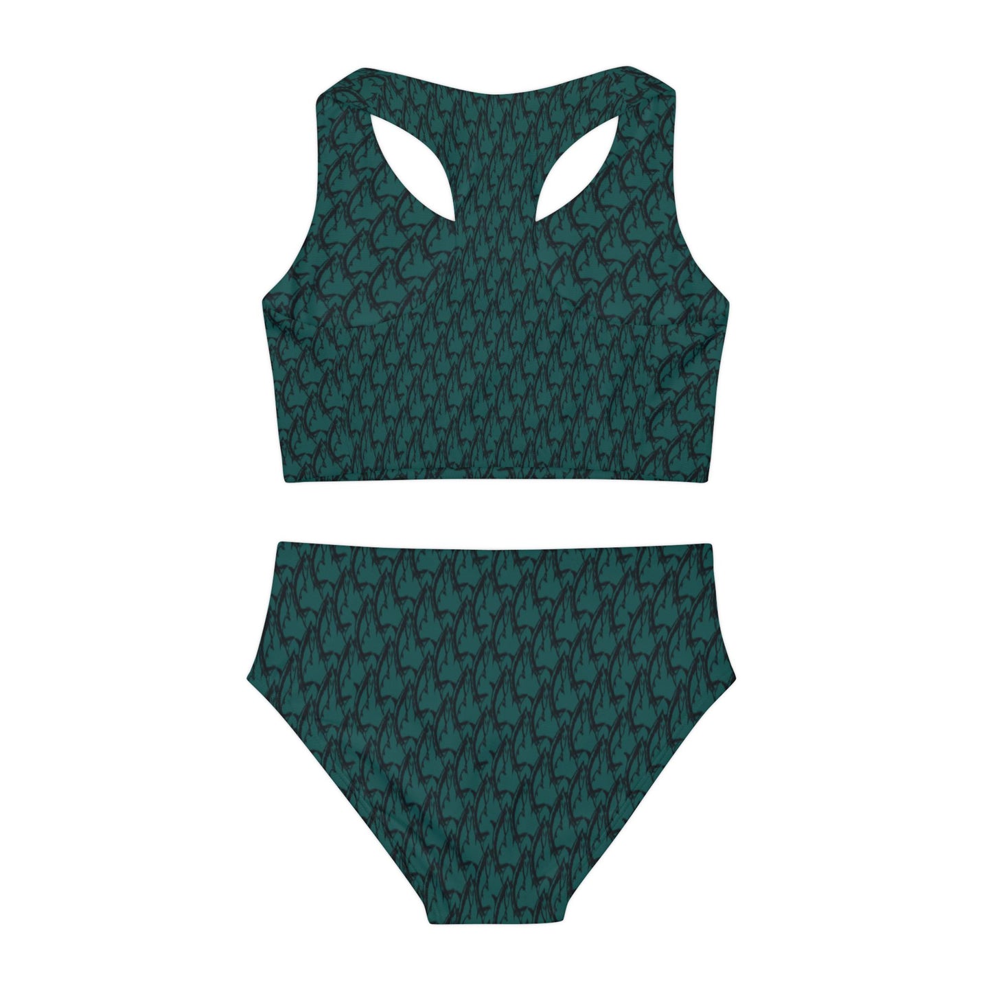 Girls Swimsuit Houndstooth Tarpon Design