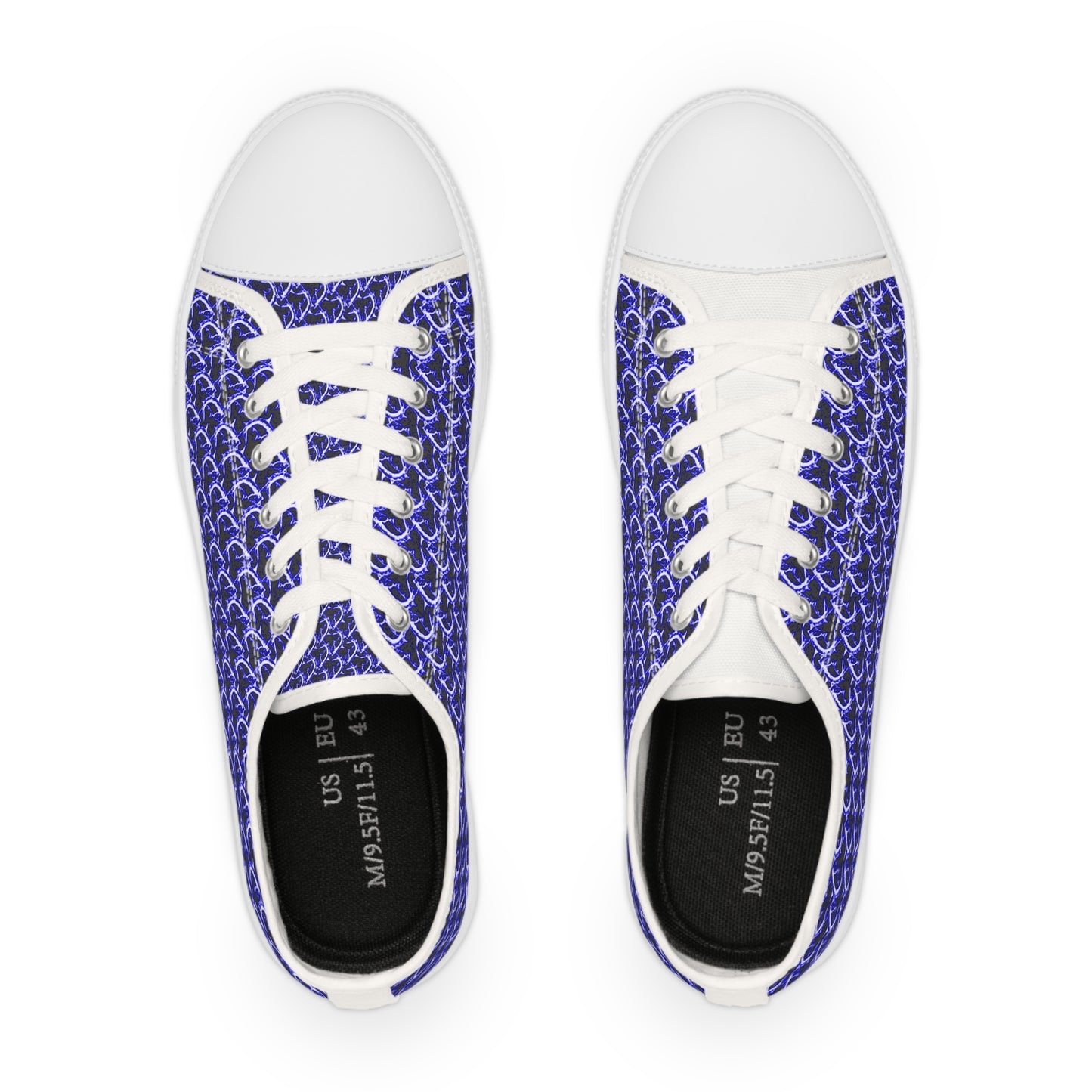 Low Top Sneakers - McClean Blue Tarpon Houndstooth Men's Sneakers